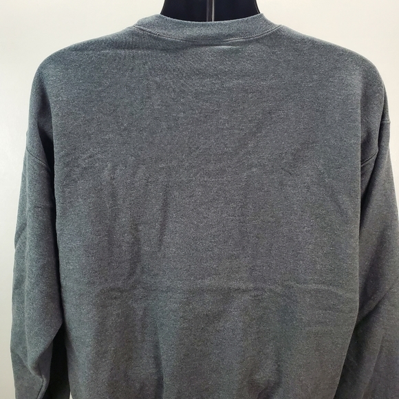 Hanes Camo America Men's Large Gray Sweater Sweatshirt Long Sleeve 100 Proof - Picture 5 of 10
